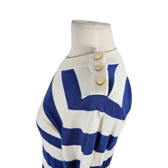 Kate Spade Blue & White Stripe Sweater - Picture 3 of 6